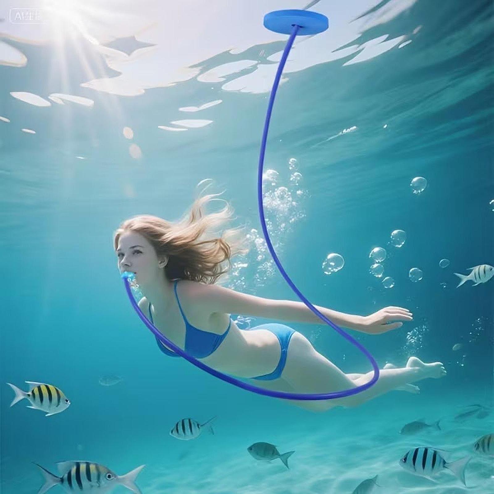 Aquatic Sports Equipment - Snorkel da immersione in silicone portatile,